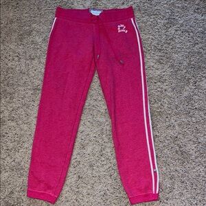 Gilly Hicks Pink Sweatpants with White Stripes